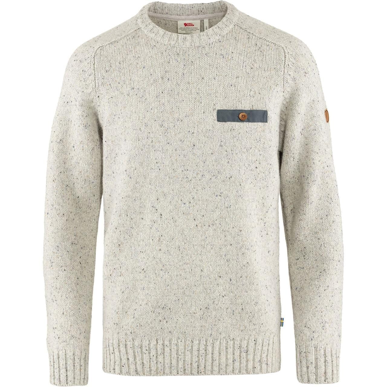 Fjällräven Mens Lada Round-neck Sweater (Hvid (CHALK WHITE/113) X-small) Fjällräven Mens Lada Round-neck Sweater (Hvid (CHALK WHITE/113) X-small)