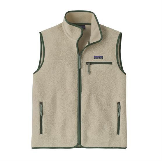 Patagonia Mens Retro Pile Vest, Pelican / Canopy Green Patagonia Mens Retro Pile Vest, Pelican / Canopy Green