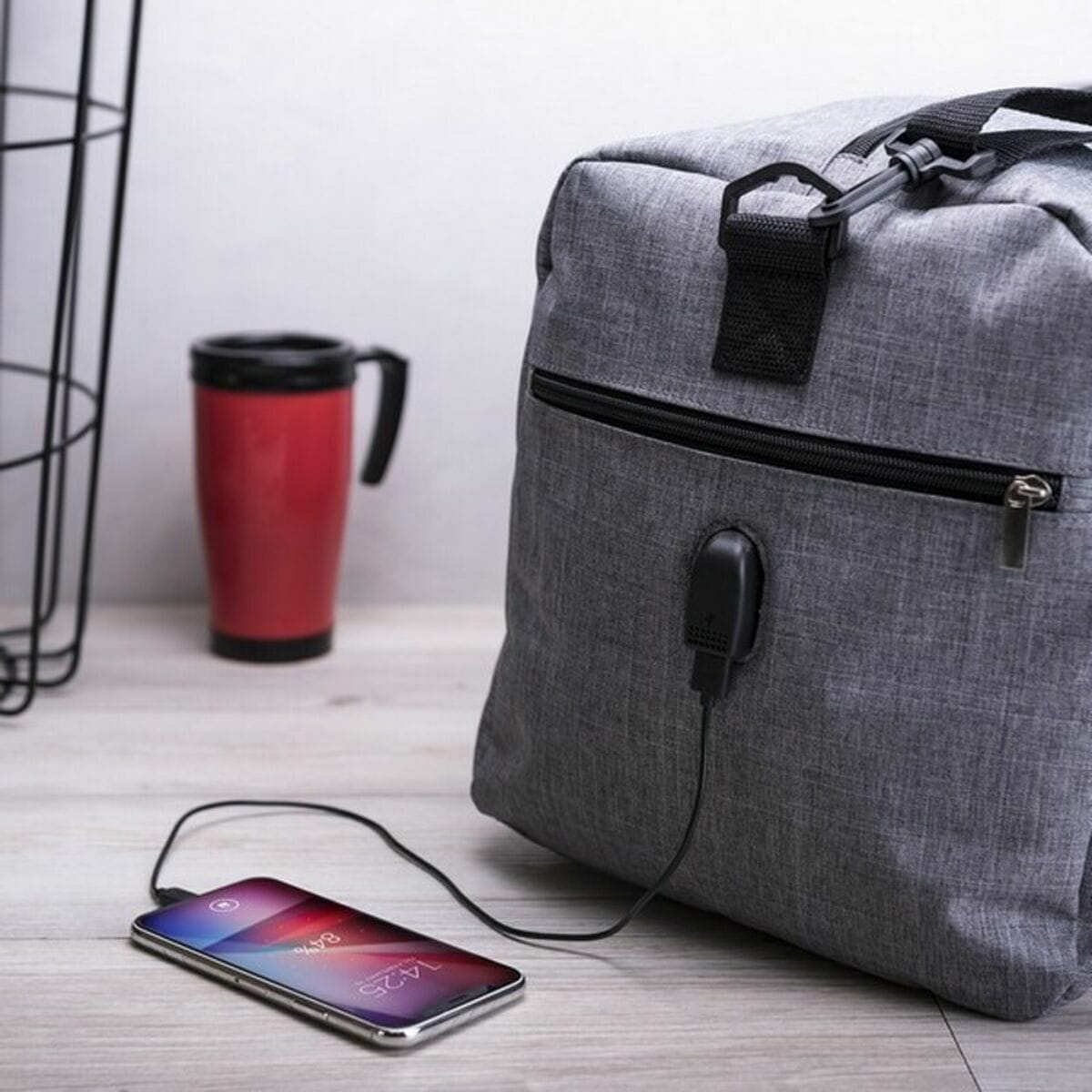 Rejsetaske med USB og skulderstrop (50 x 30 x 28,5 cm) 146043 Rejsetaske med USB og skulderstrop (50 x 30 x 28,5 cm) 146043
