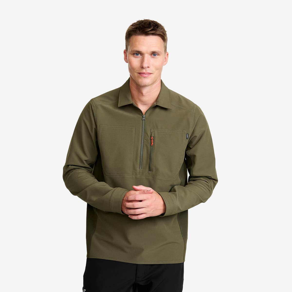 Ridge Half-zip Stretch Shirt Herre Grape Leaf/Forest Night, Størrelse:L – Herre > Overdele > Skjorter Ridge Half-zip Stretch Shirt Herre Grape Leaf/Forest Night, Størrelse:L – Herre > Overdele > Skjorter