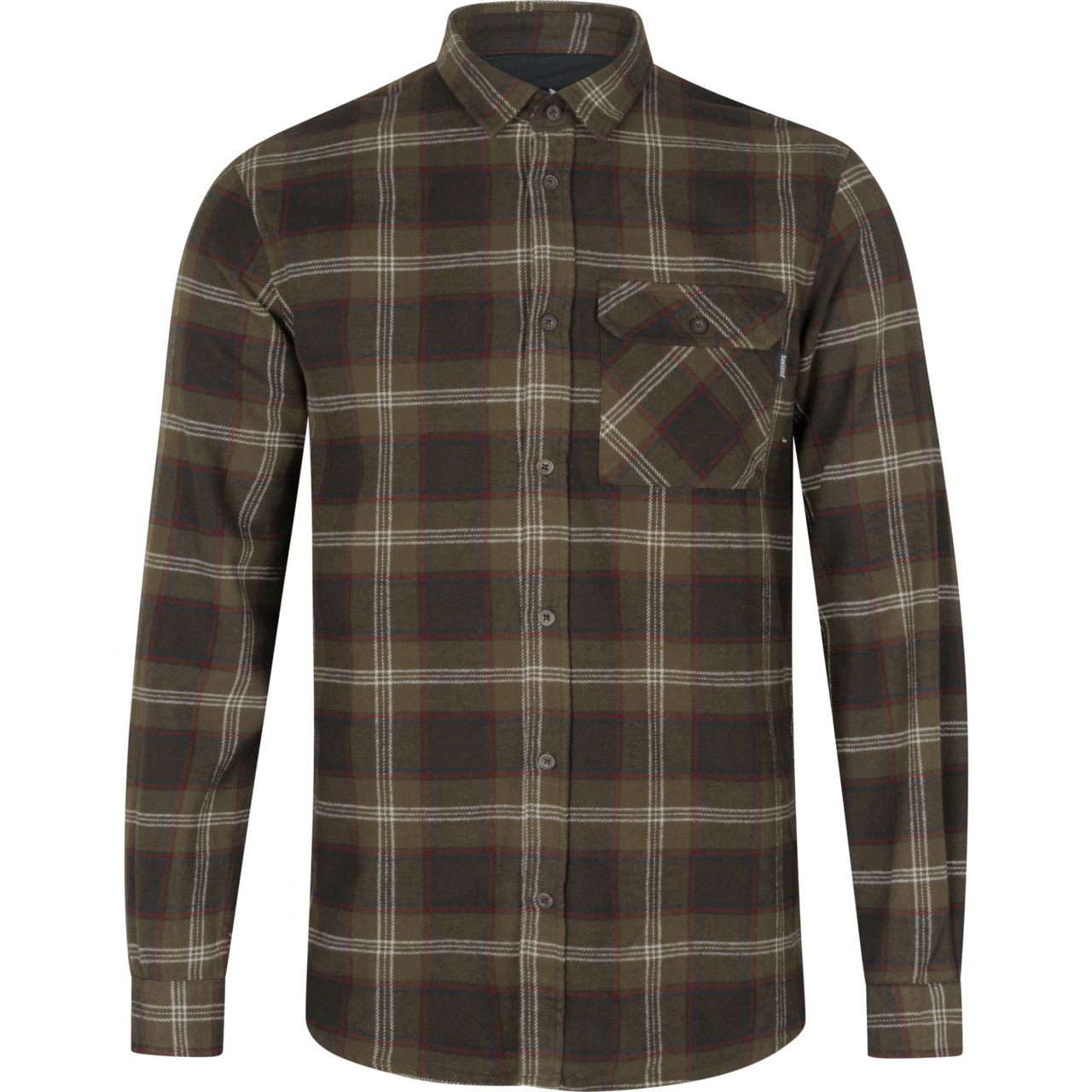 Seeland Glen Flannel Skjorte (Pine Green Check, M) Seeland Glen Flannel Skjorte (Pine Green Check, M)